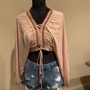 WOMEN'S CROP TOP, LONG SLEEVE CROP TOP